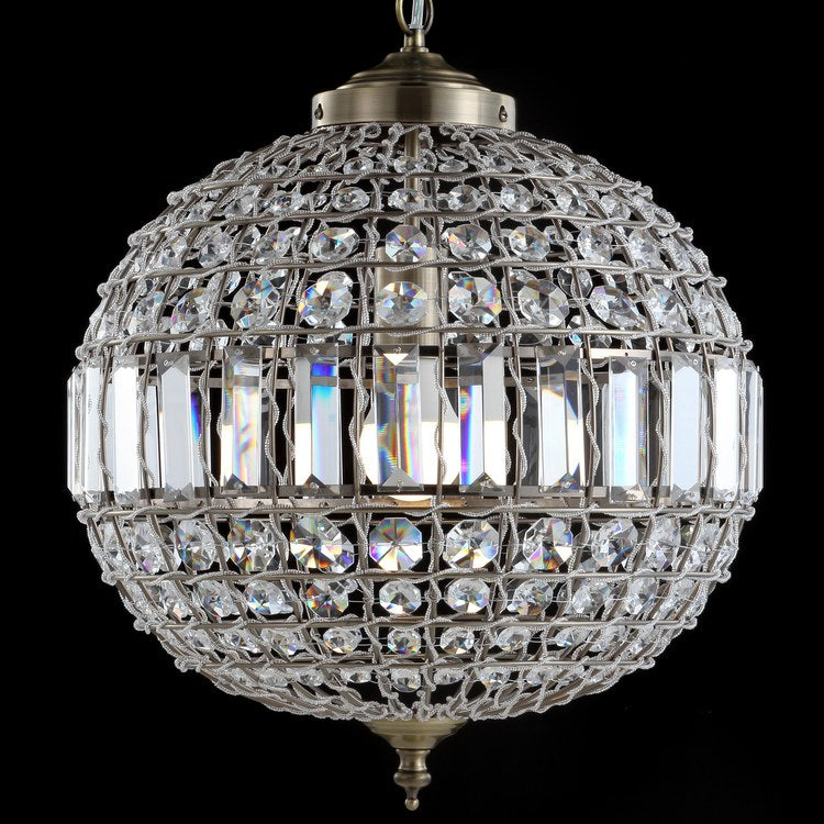Georgina 16" Single-Light Pendant - Antique Brass and Clear | Riverbend ...