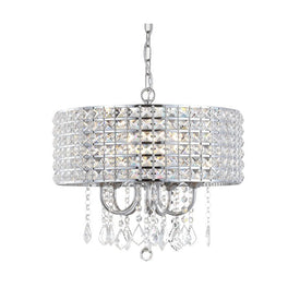 Reese Five-Light LED Drum Pendant - Chrome