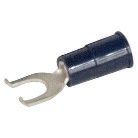 Spade Connector Forked Flanged #10 Stud 13/64 ID Insulated 12-10 American Wire Gauge 12 Pack 105 Degree Celsius