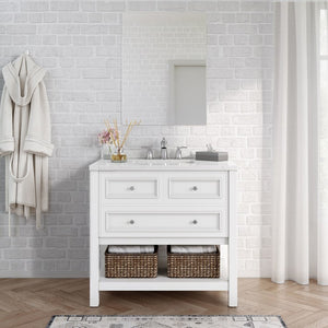 HANVN0107-36-1WH Bathroom/Vanities/Single Vanity Cabinets with Tops
