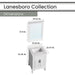 HANVN0105-24-0WH Bathroom/Vanities/Single Vanity Cabinets with Tops