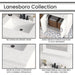 HANVN0105-24-0WH Bathroom/Vanities/Single Vanity Cabinets with Tops