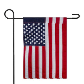 Patriotic Americana Embroidered 12.5" x 18" Outdoor Garden Flag