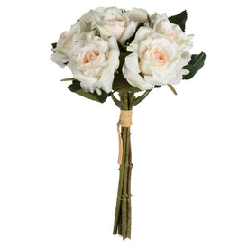 10" Artificial Cream Rose Bouquet Bundle 3-Pack