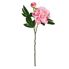 16" Artificial Light Pink Peony Sprays 6-Pack