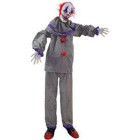 5' Grins the Animated Clown Indoor/Outdoor Battery-Operated Halloween Decoration