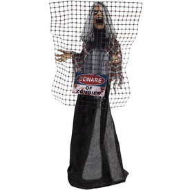 5' Break-Thru Barry the Animated Electrified Zombie Indoor/Outdoor Battery-Operated Halloween Decoration
