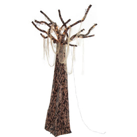8.5' Orgone the Ghost Tree Prelit Plug-In Indoor or Covered Outdoor Halloween Decoration
