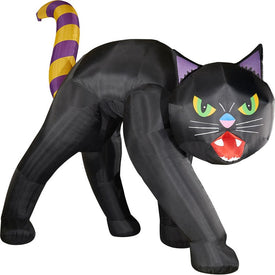 10' Inflatable Pre-Lit Black Cat