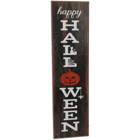 45" Happy Halloween Outdoor Porch Leaner Sign with LED Lights