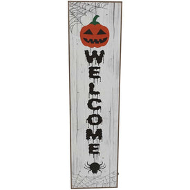 45" Welcome Halloween Outdoor Porch Leaner Sign with LED Lights
