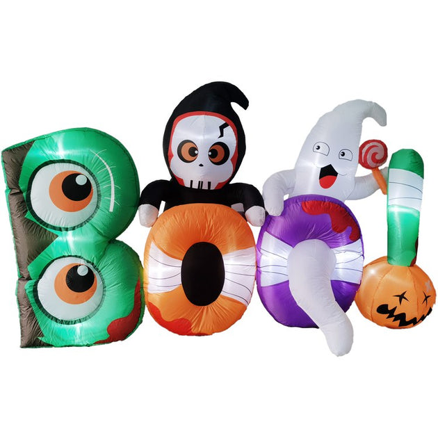 8' Inflatable Pre-Lit Boo Sign | Riverbend Home