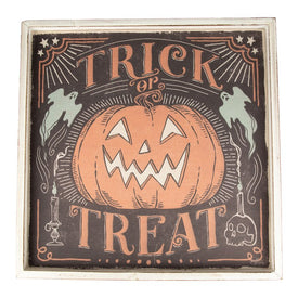 18.75" Trick or Treat Jack-O'-Lantern Halloween Wall Sign