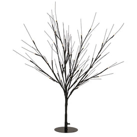 39" LED Lighted Black Halloween Twig Tree with Warm White Lights