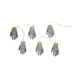 6-Count Skeleton Hands Halloween Lights Set