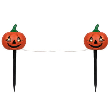 Lighted Jack-O'-Lantern Halloween Pathway Markers Set of 3