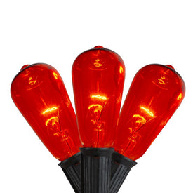 10-Count Orange Edison E17 Halloween Light Set with 9' Black Wire