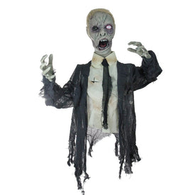 19" Lighted and Animated Groundbreaking Zombie Halloween Decoration