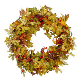 30" Unlit Berries and Twigs Artificial Thanksgiving Wreath