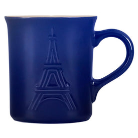 Eiffel Tower Collection 14 Oz Stoneware Mug - Indigo