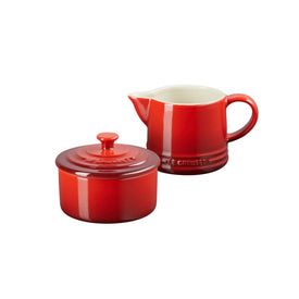 Signature Stoneware Cream & Sugar Set - Cerise