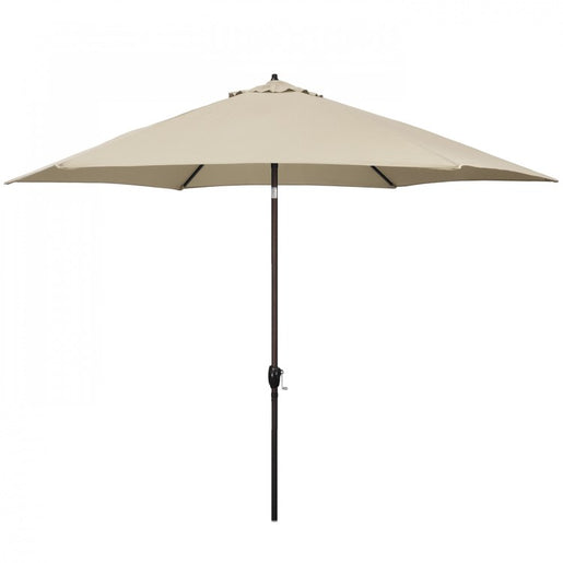 Astella 11' Aluminum Market Patio Umbrella with Crank Lift and Push-Button Tilt - Antique Beige