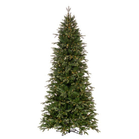 6.5' x 40" Pre-Lit Douglas Fir Artificial Slim Pre-Lit Christmas Tree with Warm White 3mm Low Voltage LED Wide Angle Lights