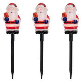 16" Lighted Santa Claus Christmas Pathway Markers Set of 4