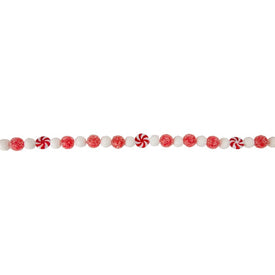4' Unlit Red and White Peppermint Candy Christmas Garland