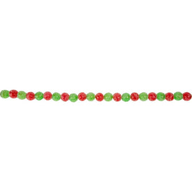 6' Unlit Red and Green Glittered Candy Drop Christmas Garland