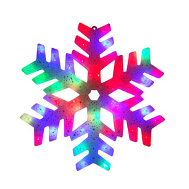 15" LED Color-Changing Christmas Snowflake Window Silhouette