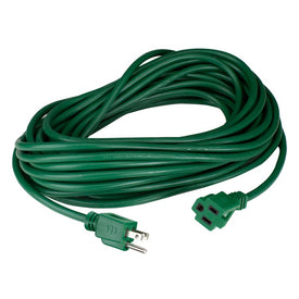 100' Green Three-Prong Outdoor Extension Power Cord