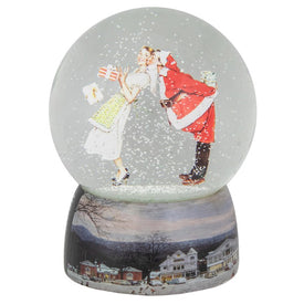 6.5" Norman Rockwell Christmas Surprise Snow Globe