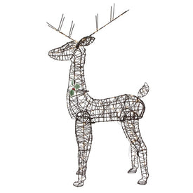 45.5" LED Lighted Rattan Deer Outdoor Christmas Decoration
