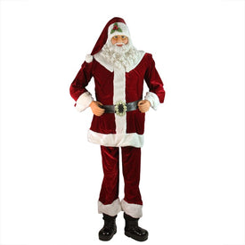 72" Life-Size Plush Santa Claus Standing or Sitting Christmas Figure