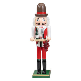 15" Red and White Grapes Winemaker Christmas Nutcracker Figurine