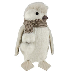 8" Large Ivory Sisal Penguin Christmas Figure