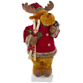 24" Lighted and Animated Musical Moose Christmas Figure