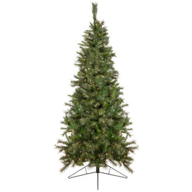 6.5' Pre-Lit Medium Canyon Pine Artificial Christmas Wall Tree with Clear Lights