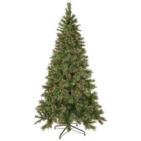 9.5' Pre-Lit Full Kingston Cashmere Pine Artificial Christmas Tree with Clear Lights
