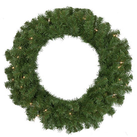 24" Pre-Lit Dorchester Pine Artificial Christmas Wreath with Clear Lights