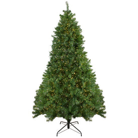 7.5' Pre-Lit Full Pike River Fir Artificial Christmas Tree with Multi-Color LED Lights