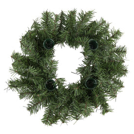 12" Two-Tone Pine Artificial Christmas Advent Candle Wreath