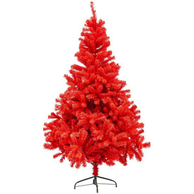 6' Unlit Scarlett Red Pine Artificial Christmas Tree