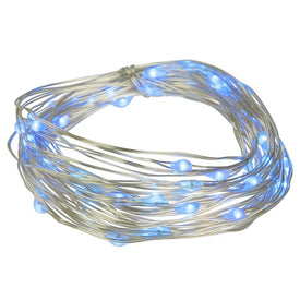 100-Count Blue LED Micro Fairy Light Set with 20' Copper Wire