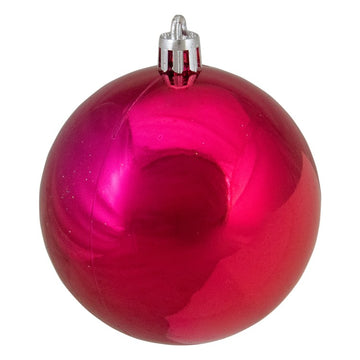 3" Magenta Pink Shatterproof Four-Finish Christmas Ball Ornaments Set of 16