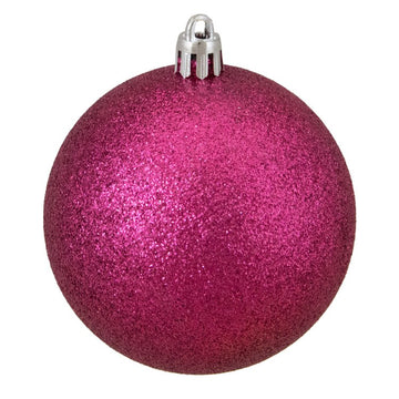 3" Magenta Pink Shatterproof Four-Finish Christmas Ball Ornaments Set of 16