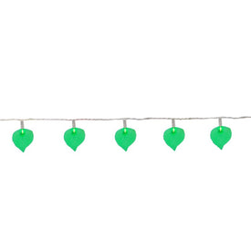 10-Count Battery-Operated Leaf-Shaped Novelty Christmas Lights with Clear Wire