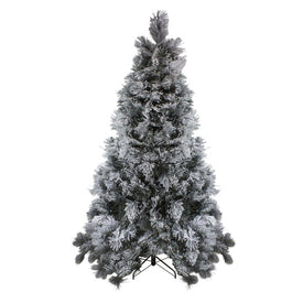 7.5' Unlit Flocked Black Spruce Artificial Christmas Tree