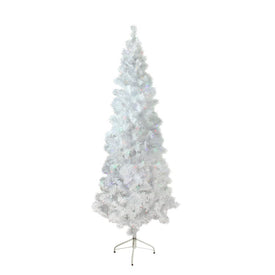 7.5' Pre-Lit White Winston Pine Artificial Christmas Tree with Multi-Color LED Lights